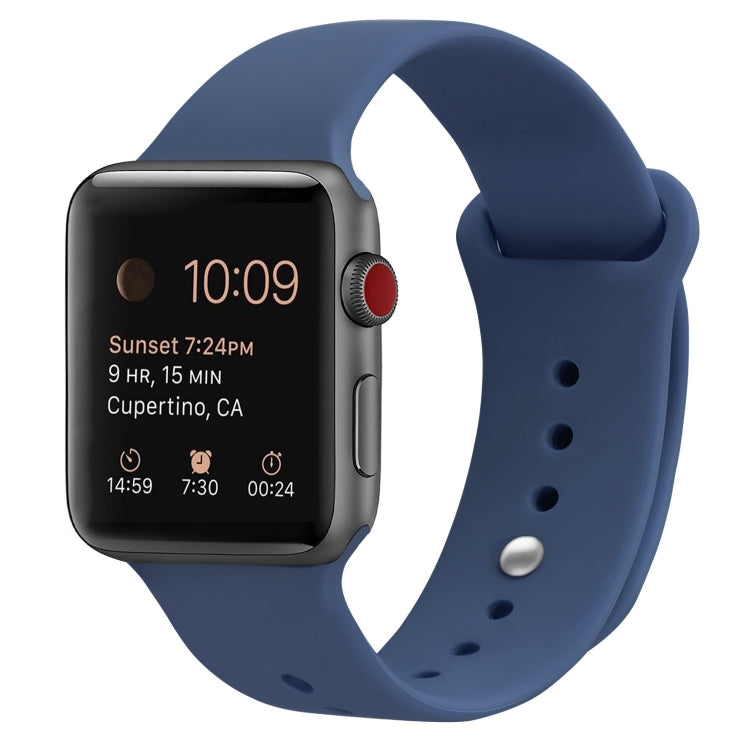 Pulseira substituta de silicone para Apple Watch Series 7 41mm / 6 & SE & 5 & 4 40mm / 3 & 2 & 1 38mm, 7 45mm / 6 & SE & 5 & 4 44mm / 3 & 2 & 1 42mm