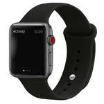 Pulseira substituta de silicone para Apple Watch Series 7 41mm / 6 & SE & 5 & 4 40mm / 3 & 2 & 1 38mm, 7 45mm / 6 & SE & 5 & 4 44mm / 3 & 2 & 1 42mm