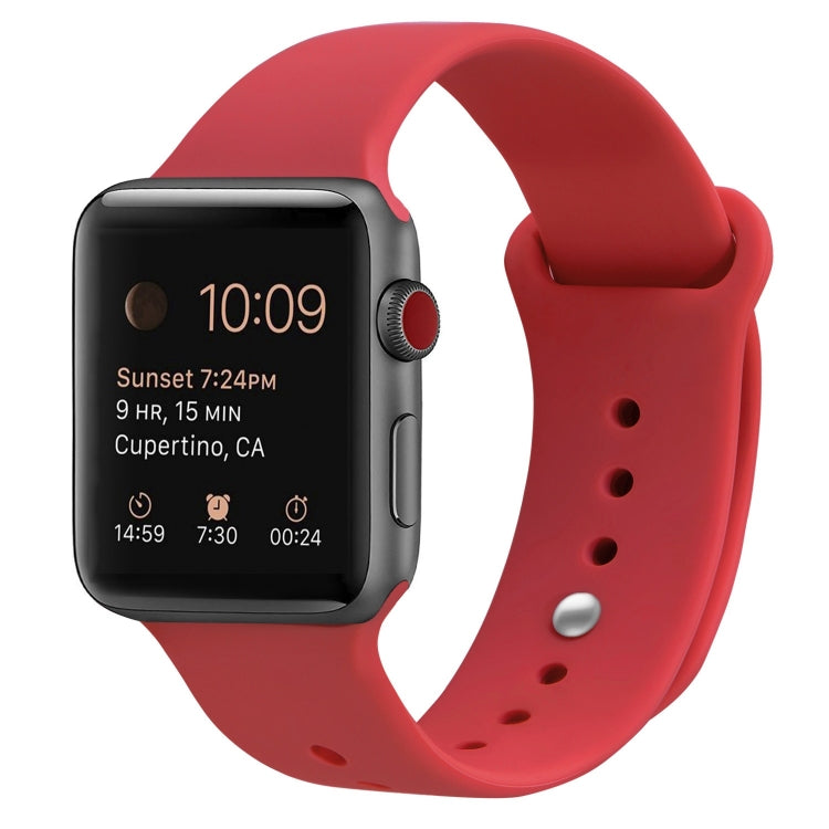 Pulseira substituta de silicone para Apple Watch Series 7 41mm / 6 & SE & 5 & 4 40mm / 3 & 2 & 1 38mm, 7 45mm / 6 & SE & 5 & 4 44mm / 3 & 2 & 1 42mm