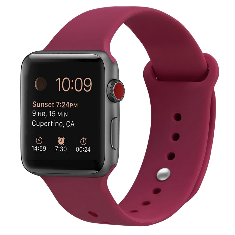 Pulseira substituta de silicone para Apple Watch Series 7 41mm / 6 & SE & 5 & 4 40mm / 3 & 2 & 1 38mm, 7 45mm / 6 & SE & 5 & 4 44mm / 3 & 2 & 1 42mm