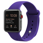 Pulseira substituta de silicone para Apple Watch Series 7 41mm / 6 & SE & 5 & 4 40mm / 3 & 2 & 1 38mm, 7 45mm / 6 & SE & 5 & 4 44mm / 3 & 2 & 1 42mm