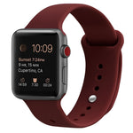 Pulseira substituta de silicone para Apple Watch Series 7 41mm / 6 & SE & 5 & 4 40mm / 3 & 2 & 1 38mm, 7 45mm / 6 & SE & 5 & 4 44mm / 3 & 2 & 1 42mm
