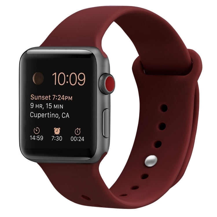 Pulseira substituta de silicone para Apple Watch Series 7 41mm / 6 & SE & 5 & 4 40mm / 3 & 2 & 1 38mm, 7 45mm / 6 & SE & 5 & 4 44mm / 3 & 2 & 1 42mm