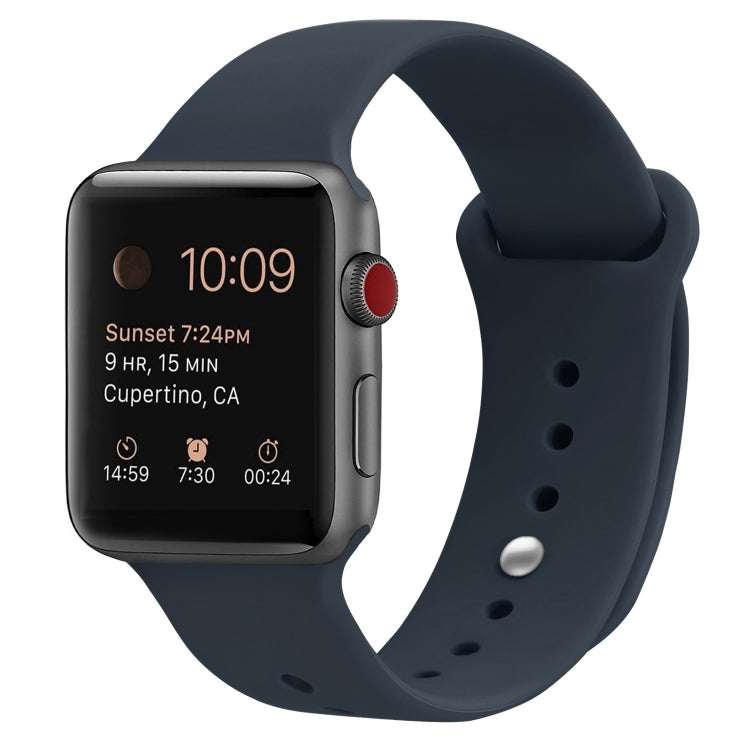 Pulseira substituta de silicone para Apple Watch Series 7 41mm / 6 & SE & 5 & 4 40mm / 3 & 2 & 1 38mm, 7 45mm / 6 & SE & 5 & 4 44mm / 3 & 2 & 1 42mm