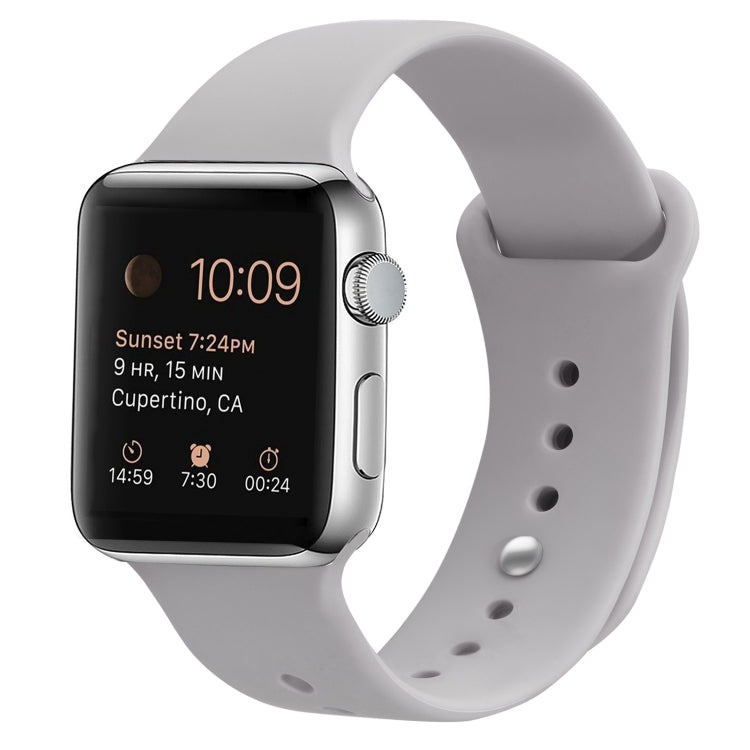 Pulseira substituta de silicone para Apple Watch Series 7 41mm / 6 & SE & 5 & 4 40mm / 3 & 2 & 1 38mm, 7 45mm / 6 & SE & 5 & 4 44mm / 3 & 2 & 1 42mm