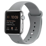 Pulseira substituta de silicone para Apple Watch Series 7 41mm / 6 & SE & 5 & 4 40mm / 3 & 2 & 1 38mm, 7 45mm / 6 & SE & 5 & 4 44mm / 3 & 2 & 1 42mm