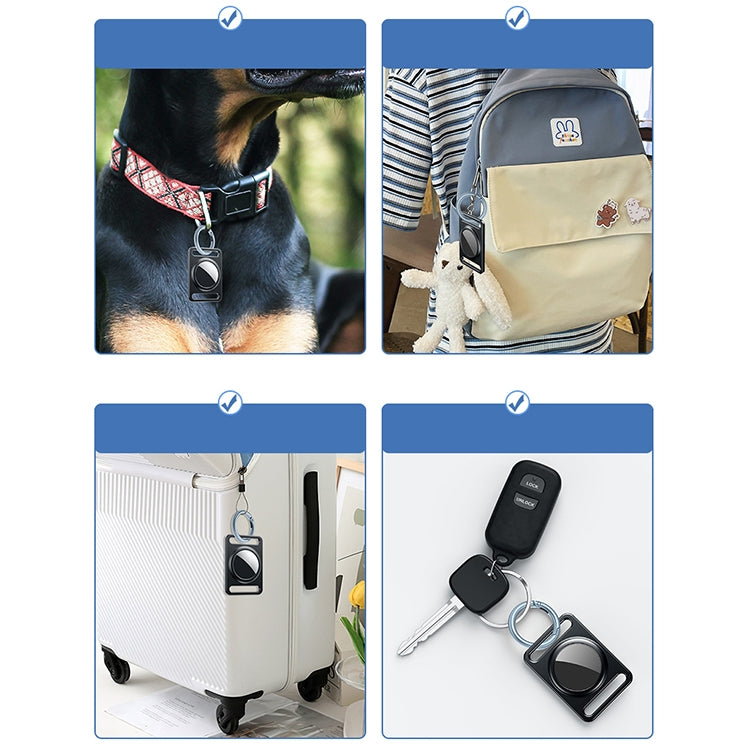 Capa Protetora Metálica Magnética com Argola de Chaveiro Intercambiável para AirTag 2ª Geração / AirTag 1ª Geração