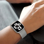 Correia de substituição elástica em silicone Para Apple Watch Series, 7 45mm / 6 & SE & 5 & 4 44mm / 3 & 2 & 1 42mm