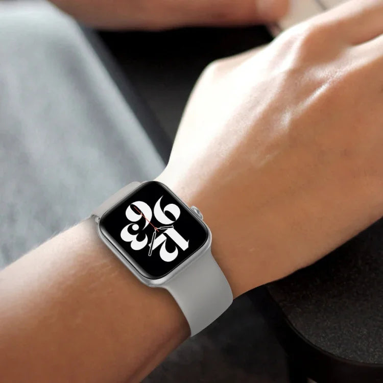 Correia de substituição elástica em silicone Para Apple Watch Series, 7 45mm / 6 & SE & 5 & 4 44mm / 3 & 2 & 1 42mm