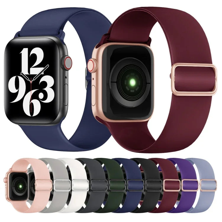 Correia de substituição elástica em silicone Para Apple Watch Series, 7 45mm / 6 & SE & 5 & 4 44mm / 3 & 2 & 1 42mm