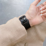 Correia de Substituição em Pele Retro com Fivela em Forma de 8 para Apple Watch Series, 7 41mm / 6 & SE & 5 & 4 40mm / 3 & 2 & 1 38mm, 7 45mm / 6 & SE & 5 & 4 44mm / 3 & 2 & 1 42mm
