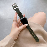 Correia de Substituição em Pele Retro com Fivela em Forma de 8 para Apple Watch Series, 7 41mm / 6 & SE & 5 & 4 40mm / 3 & 2 & 1 38mm, 7 45mm / 6 & SE & 5 & 4 44mm / 3 & 2 & 1 42mm