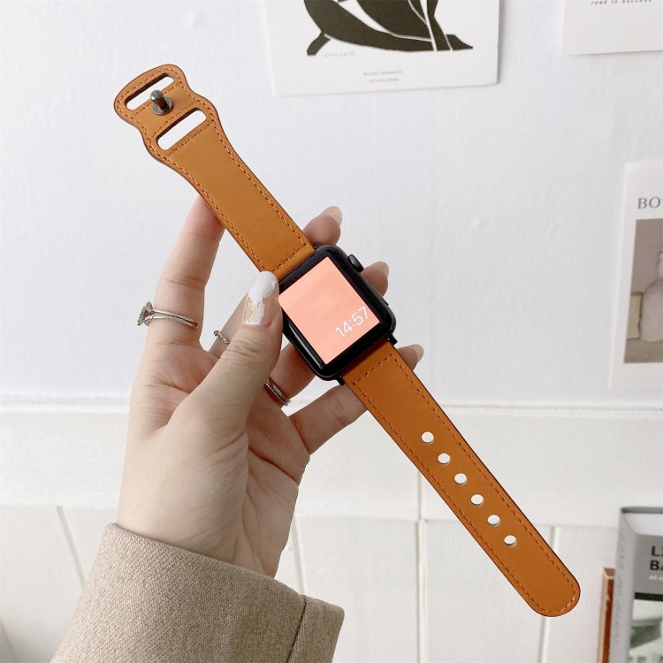 Correia de Substituição em Pele Retro com Fivela em Forma de 8 para Apple Watch Series, 7 41mm / 6 & SE & 5 & 4 40mm / 3 & 2 & 1 38mm, 7 45mm / 6 & SE & 5 & 4 44mm / 3 & 2 & 1 42mm