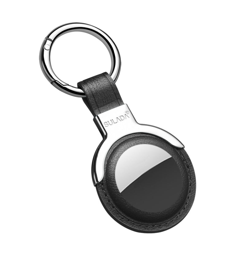 Capa Protetora de Couro SULADA com Argola de Chaveiro Intercambiável para AirTag 2ª Geração / AirTag 1ª Geração