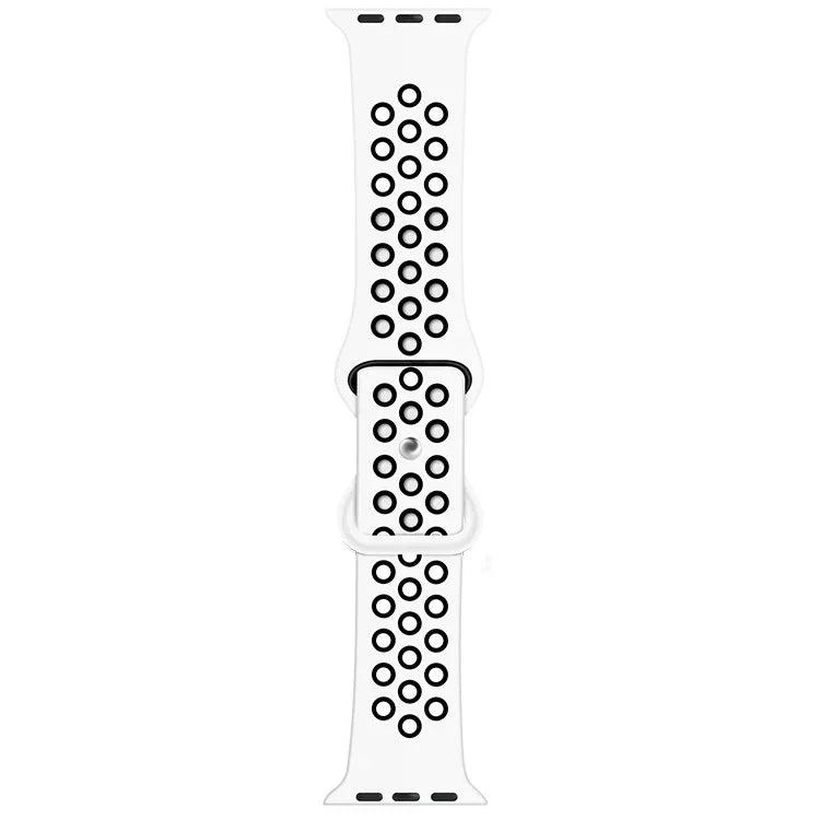 Correia de Substituição em Silicone Líquido Bicolor com Fivela Borboleta para Apple Watch Series, 7 41mm / 6 & SE & 5 & 4 40mm / 3 & 2 & 1 38mm, 7 45mm / 6 & SE & 5 & 4 44mm / 3 & 2 & 1 42mm