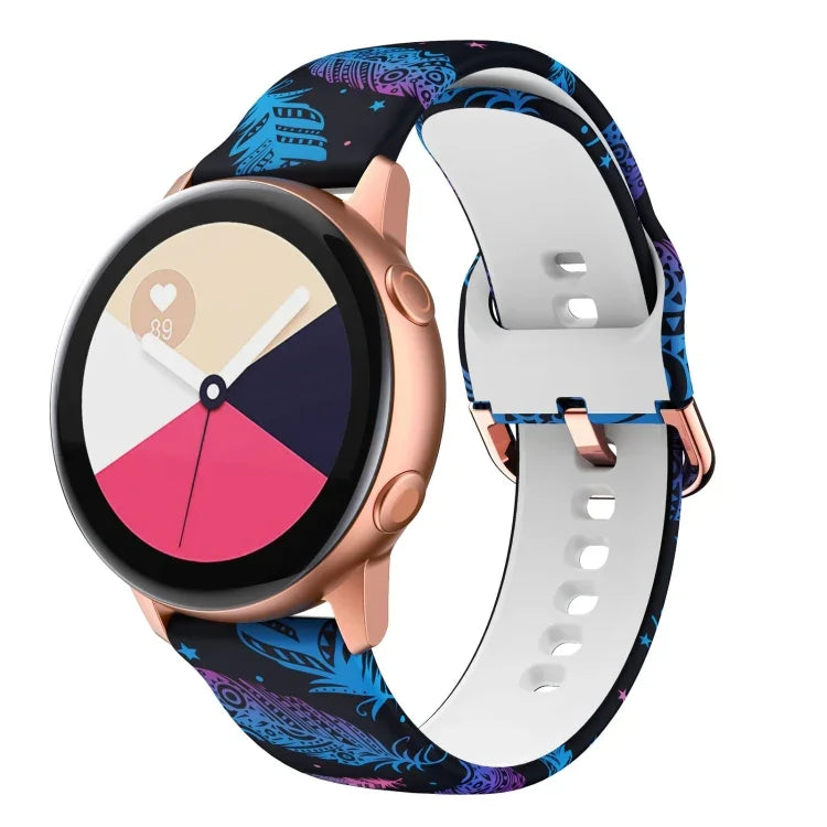 Pulseira de substituição em silicone com impressão, para Samsung Galaxy Watch 42mm