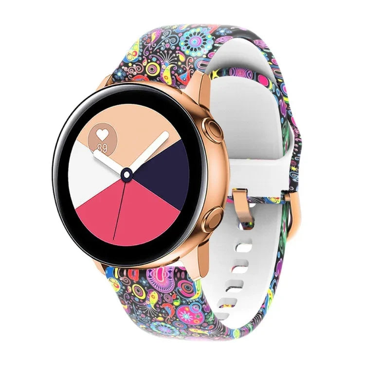 Pulseira de substituição em silicone com impressão, para Samsung Galaxy Watch 42mm