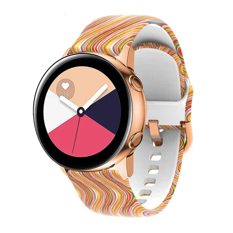 Pulseira de substituição em silicone com impressão, para Samsung Galaxy Watch 42mm