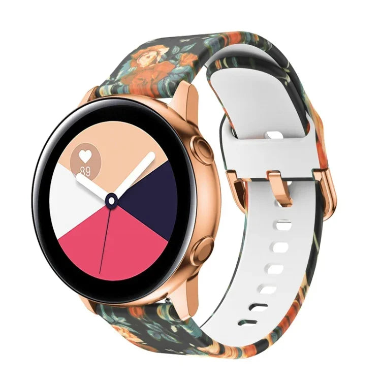 Pulseira de substituição em silicone com impressão, para Samsung Galaxy Watch 42mm