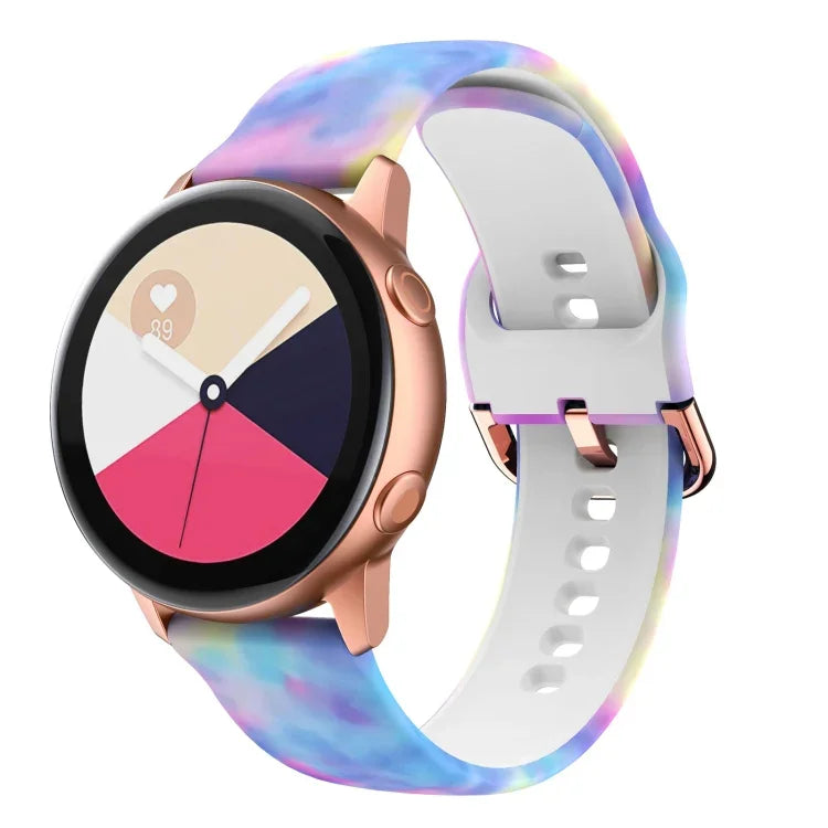 Pulseira de substituição em silicone com impressão, para Samsung Galaxy Watch 42mm