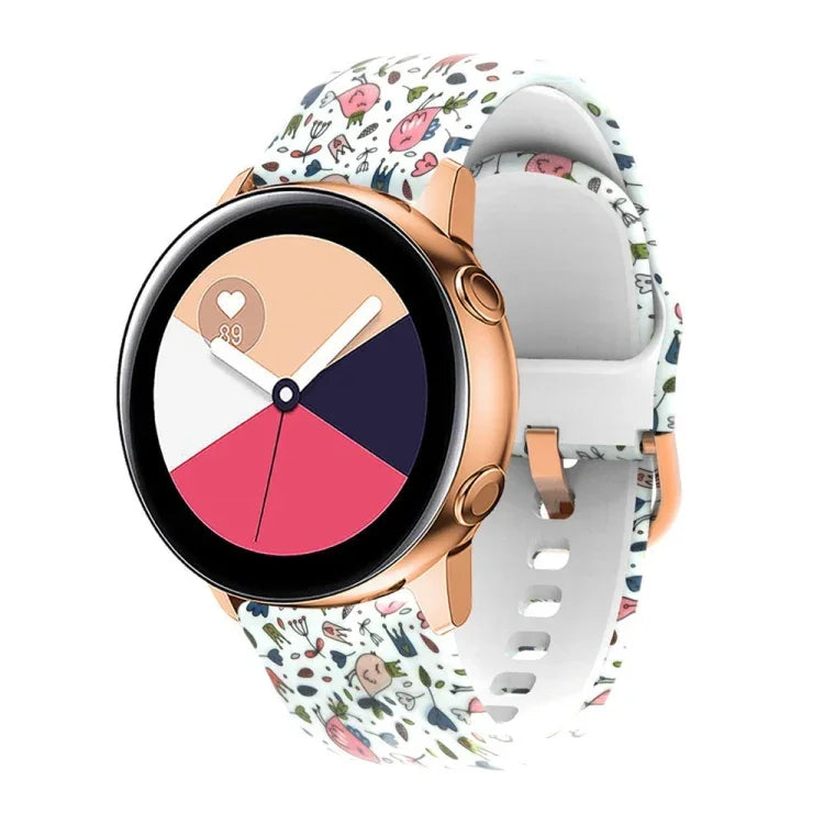 Pulseira de substituição em silicone com impressão, para Samsung Galaxy Watch 42mm
