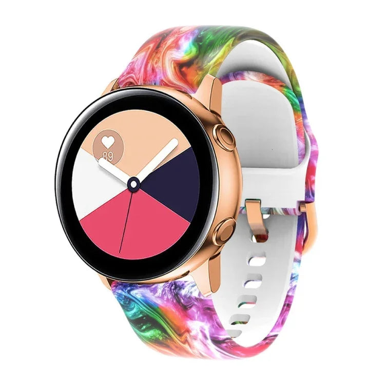 Pulseira de substituição em silicone com impressão, para Samsung Galaxy Watch 42mm