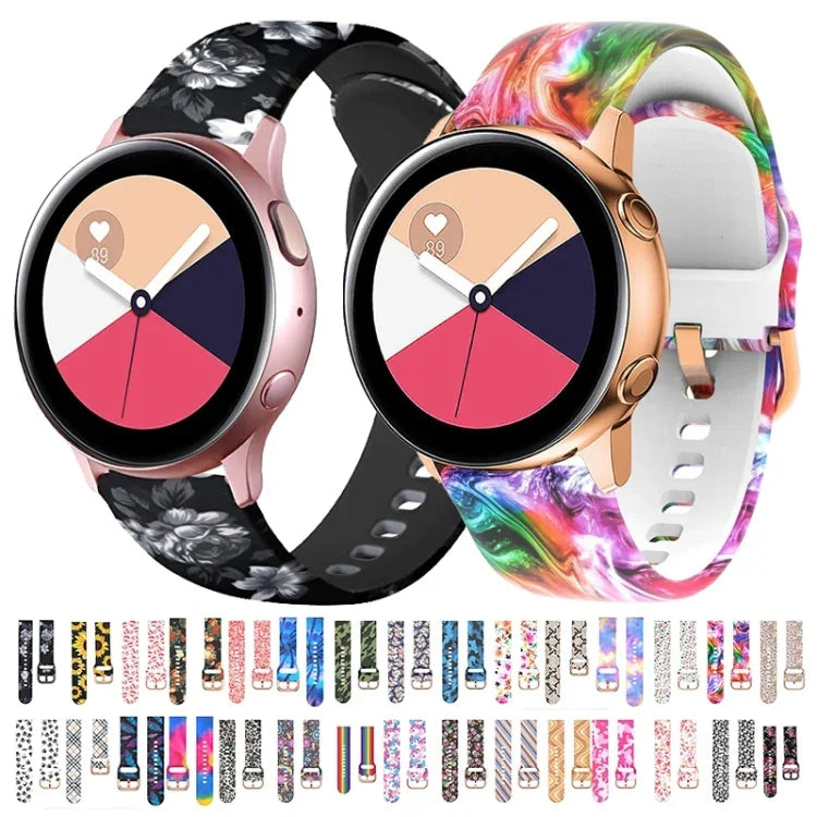 Pulseira de substituição em silicone com impressão, para Samsung Galaxy Watch 42mm