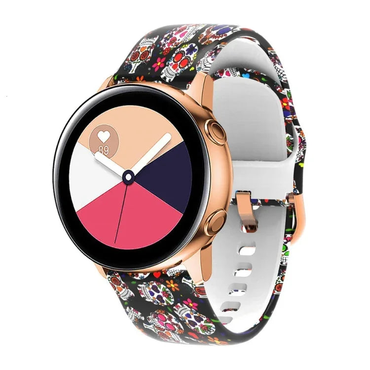 Pulseira de substituição em silicone com impressão, para Samsung Galaxy Watch 46mm