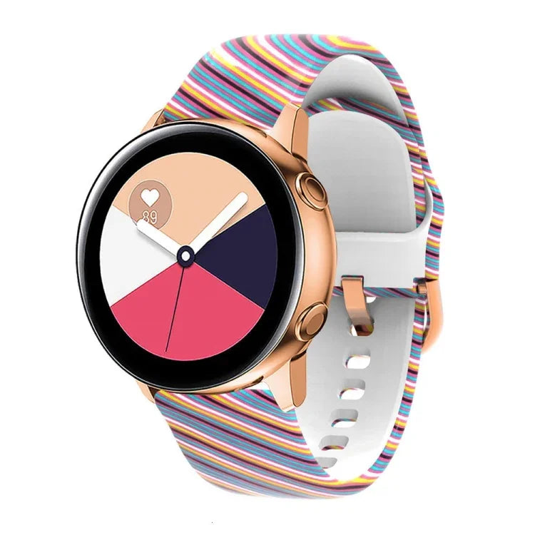 Pulseira de substituição em silicone com impressão, para Samsung Galaxy Watch 46mm