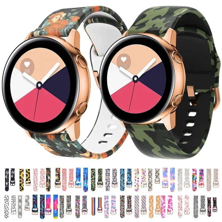 Pulseira de substituição em silicone com impressão, para Samsung Galaxy Watch 46mm