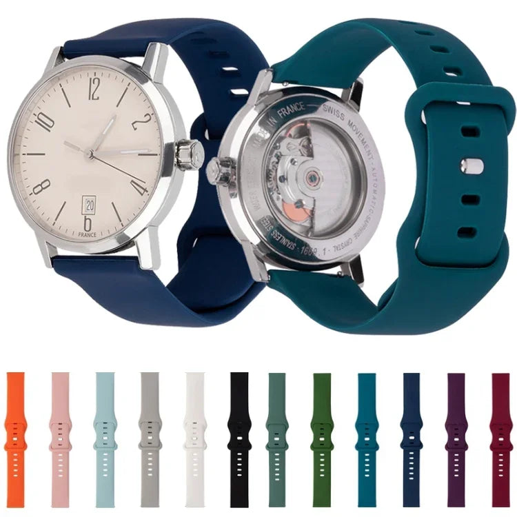 Correia de Substituição em Silicone com 8 Fivelas, Para Relógio Desportivo Amazfit / Relógio Desportivo 2S, Para Garmin Vivoactive 3