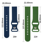 Correia de Substituição em Silicone com 8 Fivelas, Para Relógio Desportivo Amazfit / Relógio Desportivo 2S, Para Garmin Vivoactive 3