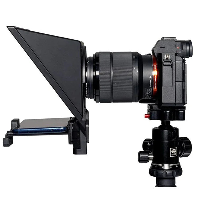 FEELWORLD TP2 Teleprompter Portátil com Controlo Remoto Bluetooth Anel Adaptador de Lente para Câmara SLR, TP2