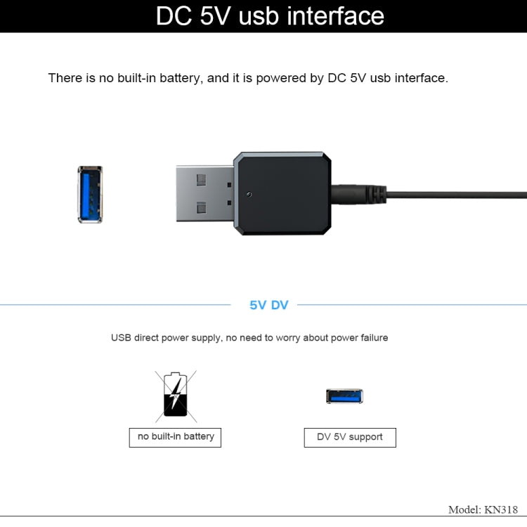 Adaptador USB Bluetooth 5.1 Receptor de Áudio KN318, KN318