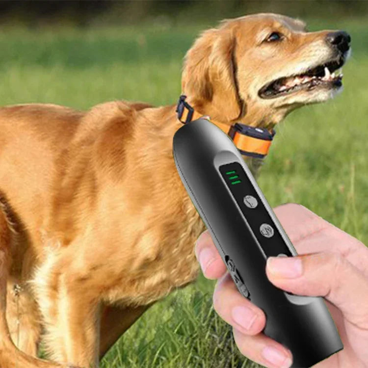 Tsattine N10 Repelente Ultrassónico para Cães com Ecrã de Eletricidade LED e Lanterna, N10
