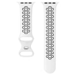 Correia de substituição em silicone bicolor com 8 fivelas para Apple Watch Series, 7 41mm / 6 & SE & 5 & 4 40mm / 3 & 2 & 1 38mm