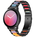 Correia de Substituição em Aço com Três Contas + Resina, Para Relógio Inteligente Samsung 20mm, Para Relógio Inteligente Samsung 22mm