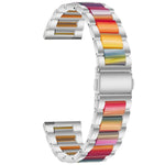 Correia de Substituição em Aço com Três Contas + Resina, Para Relógio Inteligente Samsung 20mm, Para Relógio Inteligente Samsung 22mm