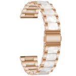 Correia de Substituição em Aço com Três Contas + Resina, Para Relógio Inteligente Samsung 20mm, Para Relógio Inteligente Samsung 22mm