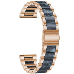 Correia de Substituição em Aço com Três Contas + Resina, Para Relógio Inteligente Samsung 20mm, Para Relógio Inteligente Samsung 22mm