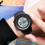 Relógio Eletrónico Luminoso Multifuncional SKMEI 1681 com Display Digital LED, Suporta Medição de Temperatura Corporal/Ambiental