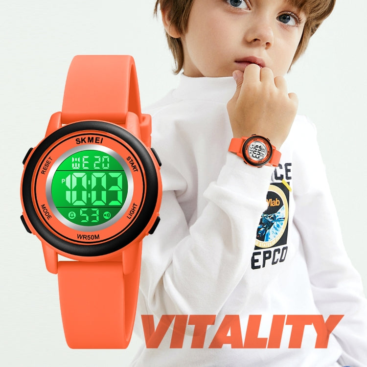 Relógio Eletrónico SKMEI 1721 com Mostrador Redondo Triplo, Display Digital LED Luminoso e Correia de Silicone