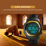 Relógio Eletrónico SKMEI 1729 com Calendário Qibla, Temporizador Multifuncional, Display Digital LED Luminoso