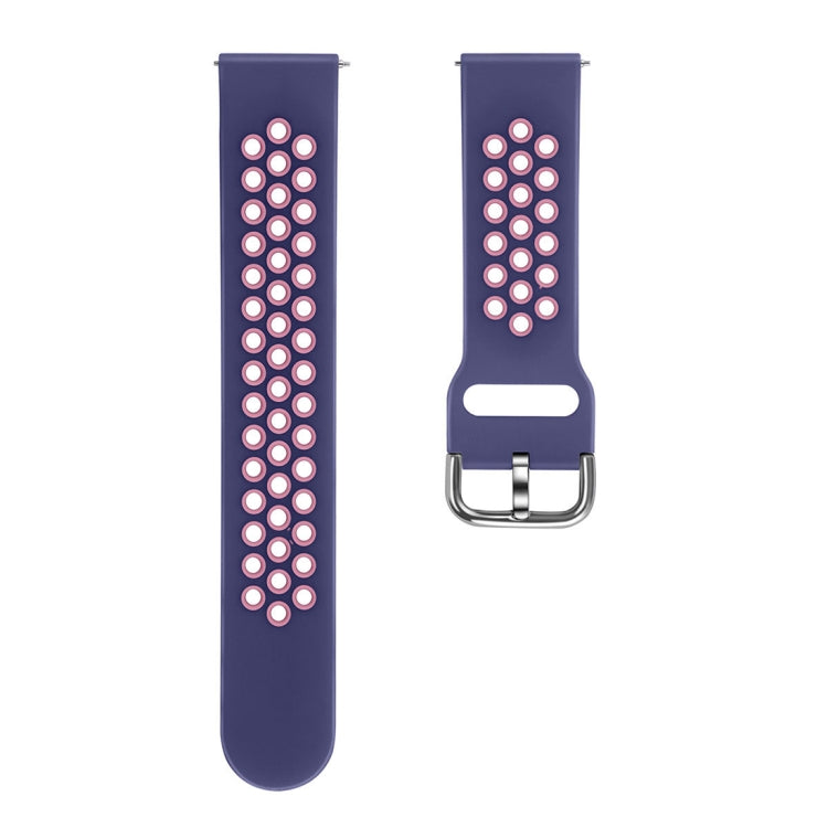 For Galaxy Watch 46 / S3 / Huawei Watch GT 1 / 2 22mm Smart Watch Silicone Double Color Wrist Strap Watchband, L, S