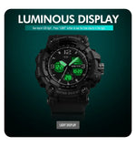 SKMEI 1742 Relógio Eletrónico Desportivo Luminoso com Mostrador LED de Quatro Ecrãs e Amortecimento para Homem