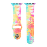 Correia de substituição com padrão pintado em silicone para Apple Watch Series, 7 41mm / 6 & SE & 5 & 4 40mm / 3 & 2 & 1 38mm, 7 45mm / 6 & SE & 5 & 4 44mm / 3 & 2 & 1 42mm