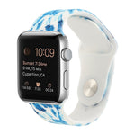 Correia de substituição com padrão pintado em silicone para Apple Watch Series, 7 41mm / 6 & SE & 5 & 4 40mm / 3 & 2 & 1 38mm, 7 45mm / 6 & SE & 5 & 4 44mm / 3 & 2 & 1 42mm