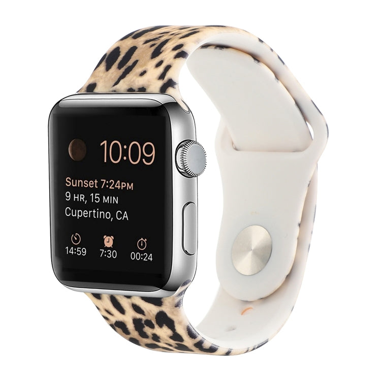 Correia de substituição com padrão pintado em silicone para Apple Watch Series, 7 41mm / 6 & SE & 5 & 4 40mm / 3 & 2 & 1 38mm, 7 45mm / 6 & SE & 5 & 4 44mm / 3 & 2 & 1 42mm