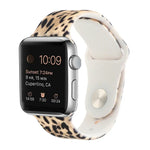 Correia de substituição com padrão pintado em silicone para Apple Watch Series, 7 41mm / 6 & SE & 5 & 4 40mm / 3 & 2 & 1 38mm, 7 45mm / 6 & SE & 5 & 4 44mm / 3 & 2 & 1 42mm
