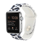 Correia de substituição com padrão pintado em silicone para Apple Watch Series, 7 41mm / 6 & SE & 5 & 4 40mm / 3 & 2 & 1 38mm, 7 45mm / 6 & SE & 5 & 4 44mm / 3 & 2 & 1 42mm